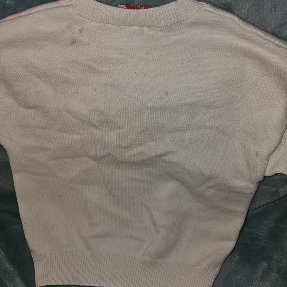 Forever 21 Kids White Sweater with Blue Care Bear Design Grumpy Bear - Picture 9 of 14
